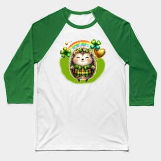 Get this funny St. Patrick's Day Messy Hedgehog T-Shirt for St. Patrick's Day or as an Irish birthday party favor! Wear this lucky Ireland vintage graphic costume for women, ladies, girls and men on St. Paddy's Day Baseball T-Shirt